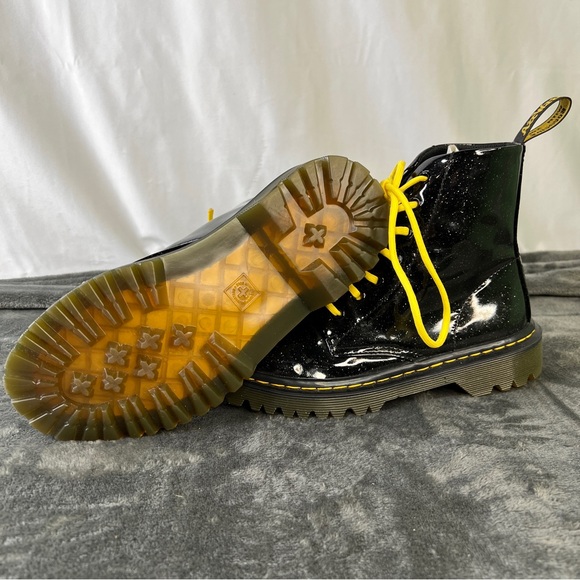 Dr. Martens Glitter Luana Women’s Black Combat Bootss Size 6 - Picture 9 of 12